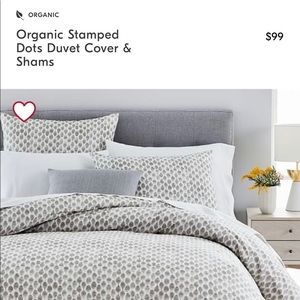West Elm Stamped Dots Duvet Cover & Shams - Queen